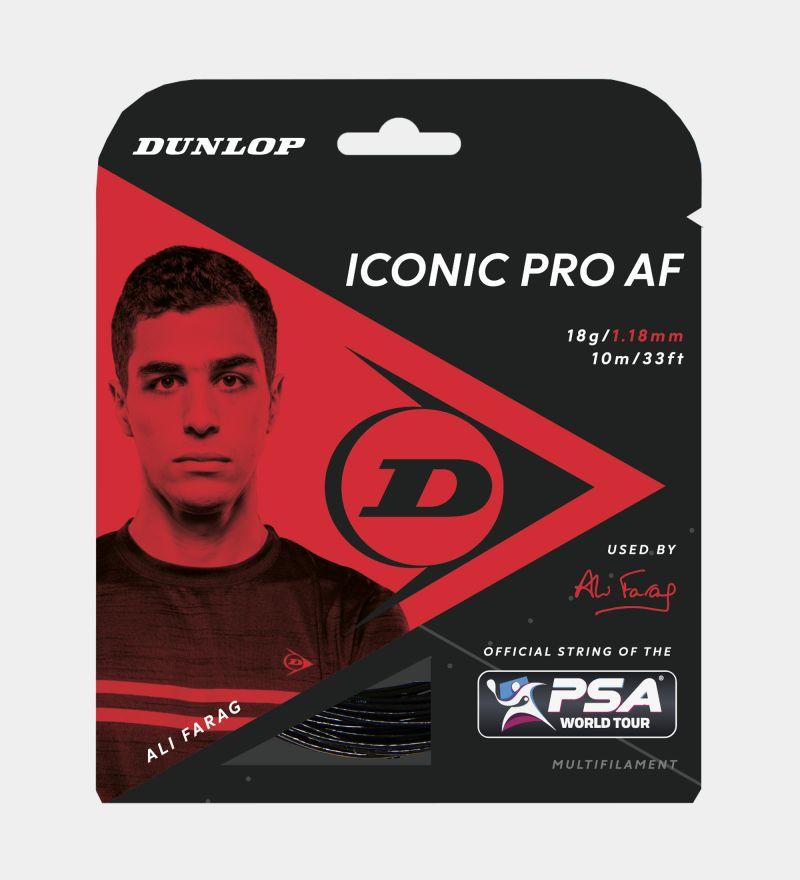 Dunlop Iconic Pro 18g- 1.18mm - 10m Squash bespanning Dunlop Wit 