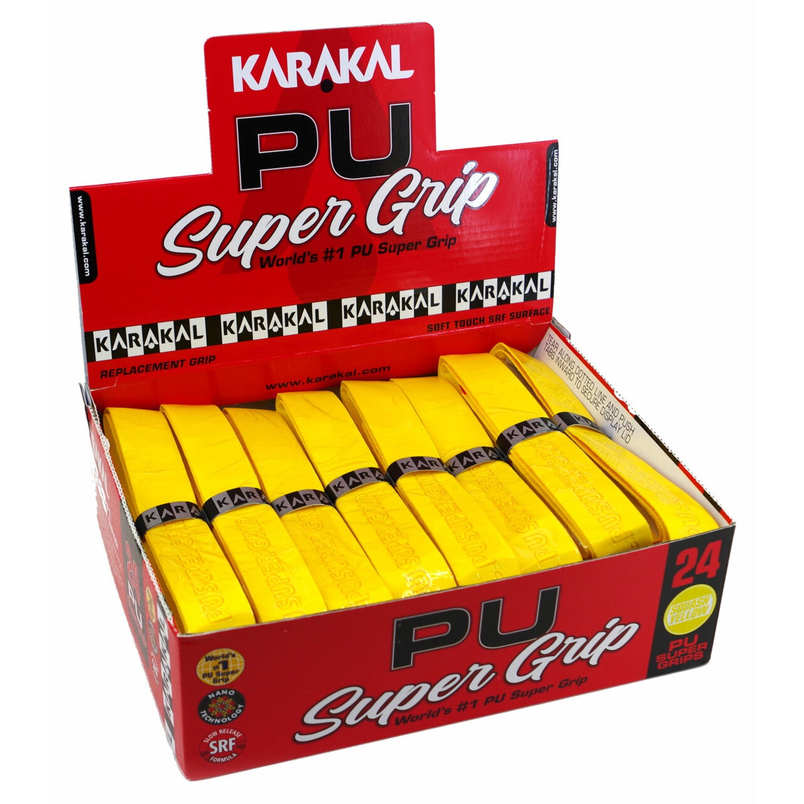 Karakal PU Super Grip Geel (24st) Squash grips Karakal